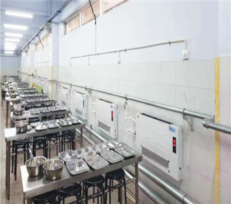 臨沂某中學(xué)食堂太陽(yáng)能取暖試點(diǎn)工程